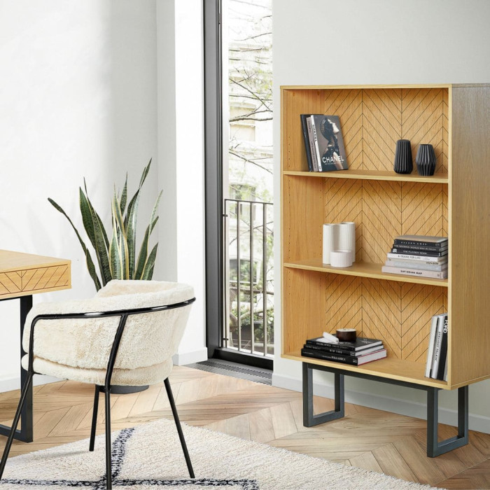 Armario de libros Camden Herringbone